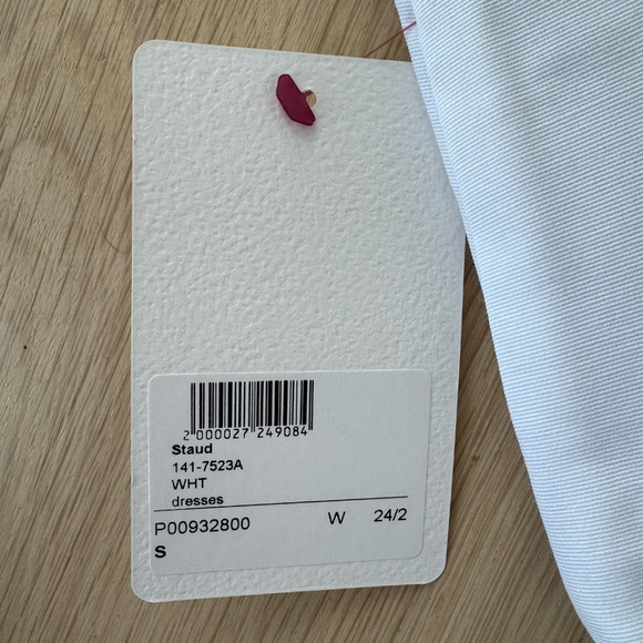 STAUD White Sheath Mini Dress with Mock Neck - Picture 7 of 7